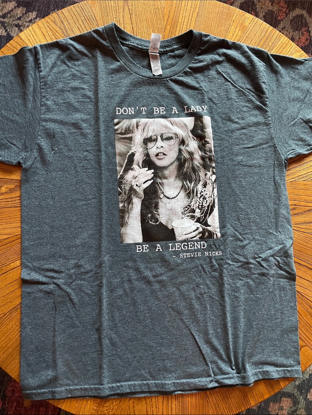 Gildan Heather Charcoal Stevie Nicks Graphic Tee in Charcoal